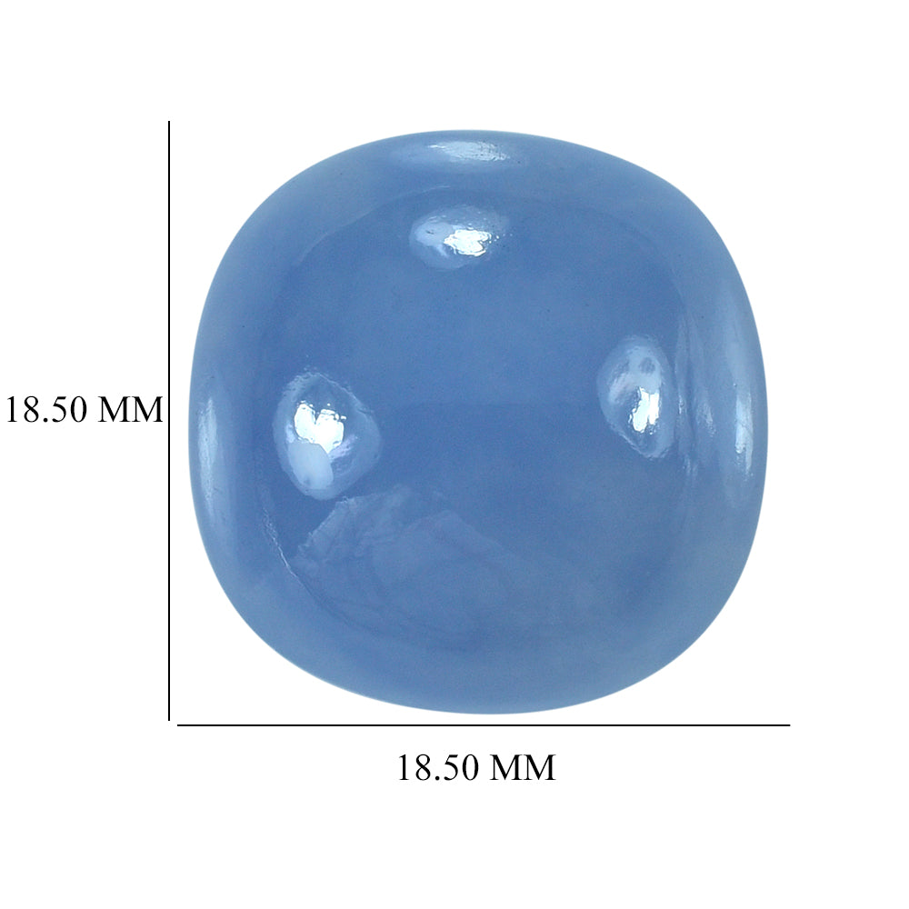 NATURAL AFRICAN BLUE CHALCEDONY CUSHION CAB 18.50MM 20.61Cts.