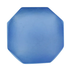 NATURAL AFRICAN BLUE CHALCEDONY SQUARE - OCTAGON CAB 16MM 12.30 Cts.