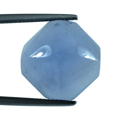 NATURAL AFRICAN BLUE CHALCEDONY SQUARE - OCTAGON CAB 16MM 12.30 Cts.