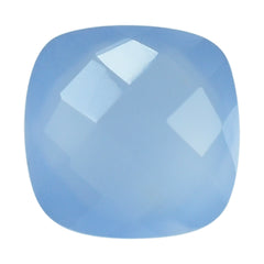 NATURAL AFRICAN BLUE CHALCEDONY BRIOLETTE CUSHION 8MM 1.87Cts.