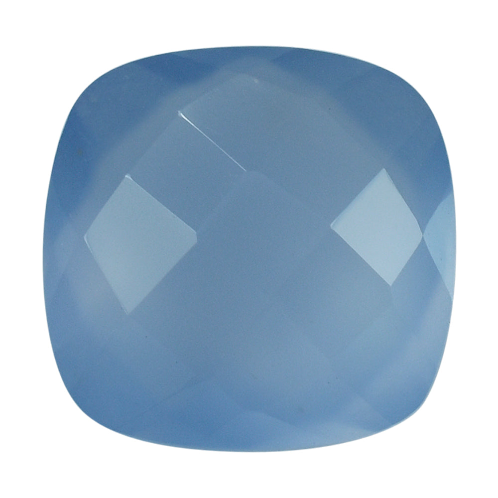 NATURAL AFRICAN BLUE CHALCEDONY BRIOLETTE CUSHION 8MM 1.87Cts.