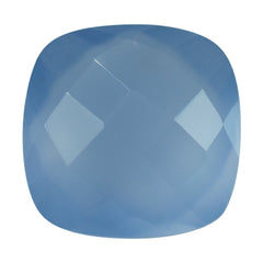 NATURAL AFRICAN BLUE CHALCEDONY BRIOLETTE CUSHION 8MM 1.87Cts.