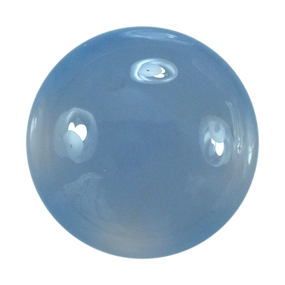 NATURAL AFRICAN BLUE CHALCEDONY LENTIL ROUND 7MM 1.35Cts.