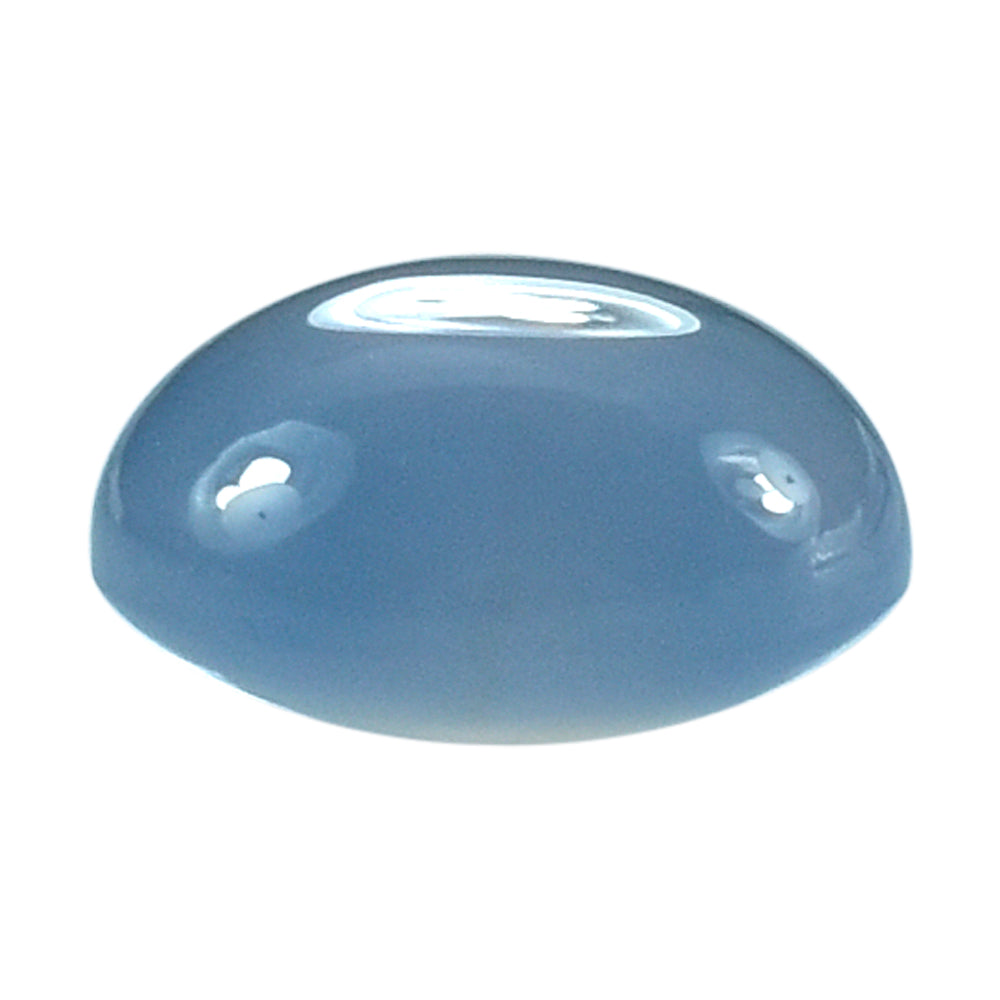 NATURAL AFRICAN BLUE CHALCEDONY LENTIL ROUND 7MM 1.35Cts.