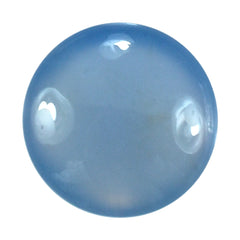 NATURAL AFRICAN BLUE CHALCEDONY LENTIL ROUND 7MM 1.35Cts.