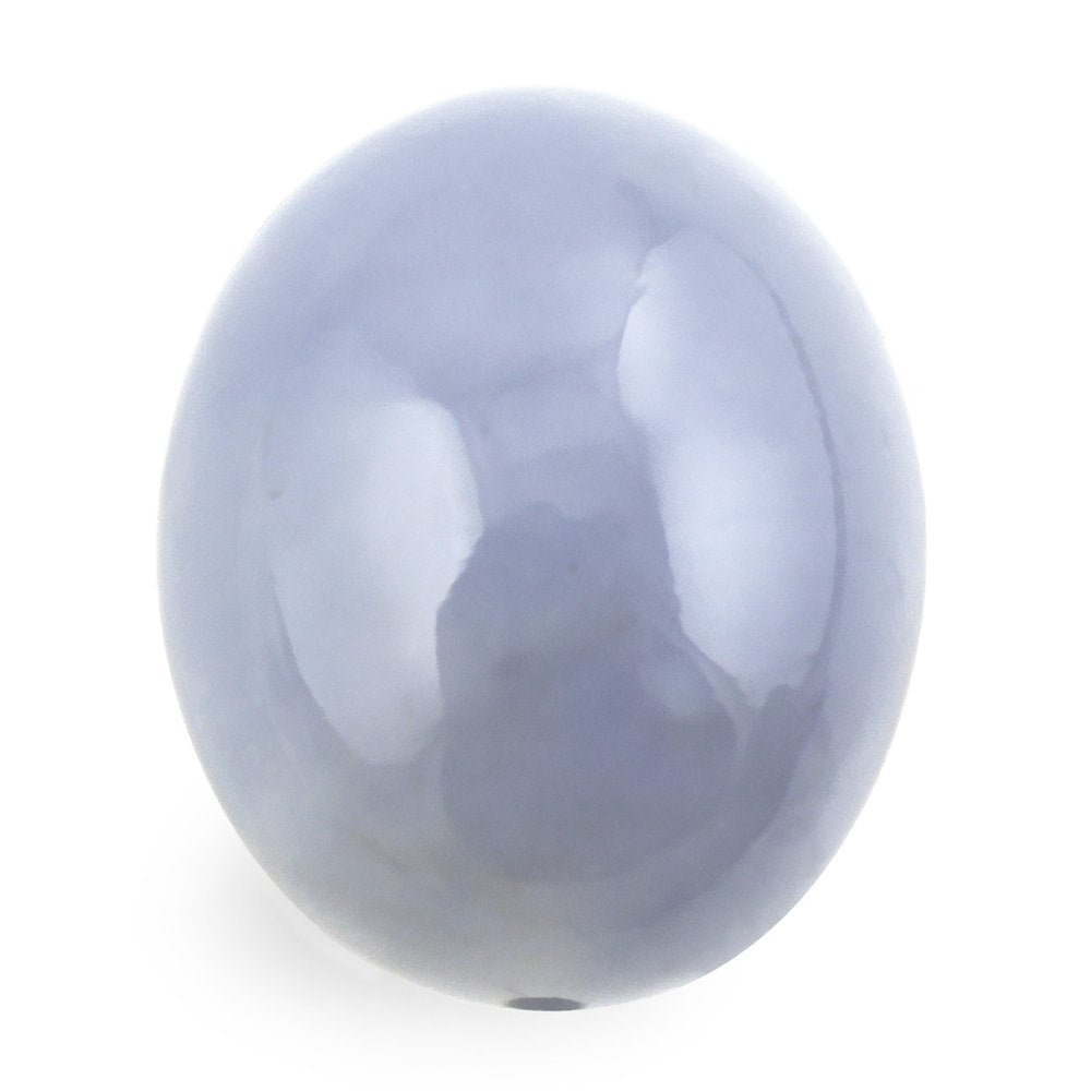 AFRICAN CHALCEDONY PLAIN OLIVE (HALF DRILL) 18X15MM 28.12 Cts.