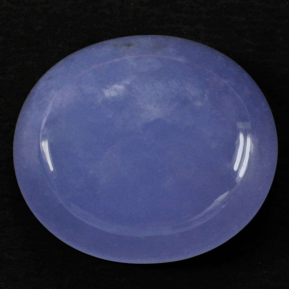 AFRICAN BLUE CHALCEDONY PLAIN OVAL CAB 19.50X17MM 19.93 Cts.