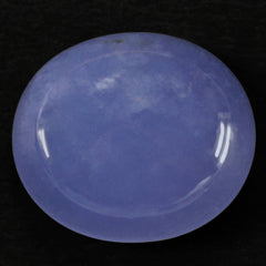 AFRICAN BLUE CHALCEDONY PLAIN OVAL CAB 19.50X17MM 19.93 Cts.