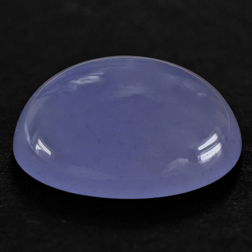AFRICAN BLUE CHALCEDONY PLAIN OVAL CAB 19.50X17MM 19.93 Cts.