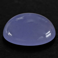 AFRICAN BLUE CHALCEDONY PLAIN OVAL CAB 19.50X17MM 19.93 Cts.