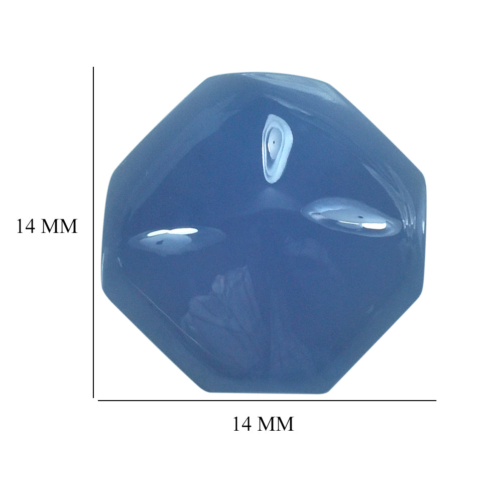 NATURAL AFRICAN BLUE CHALCEDONY SQUARE - OCTAGON CAB 14MM 7.71 Cts.