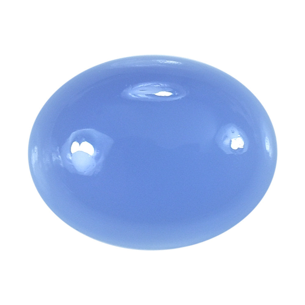 DYED BLUE CHALCEDONY OVAL CAB 9X7MM 1.94 Cts.