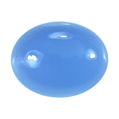 DYED BLUE CHALCEDONY OVAL CAB 9X7MM 1.94 Cts.