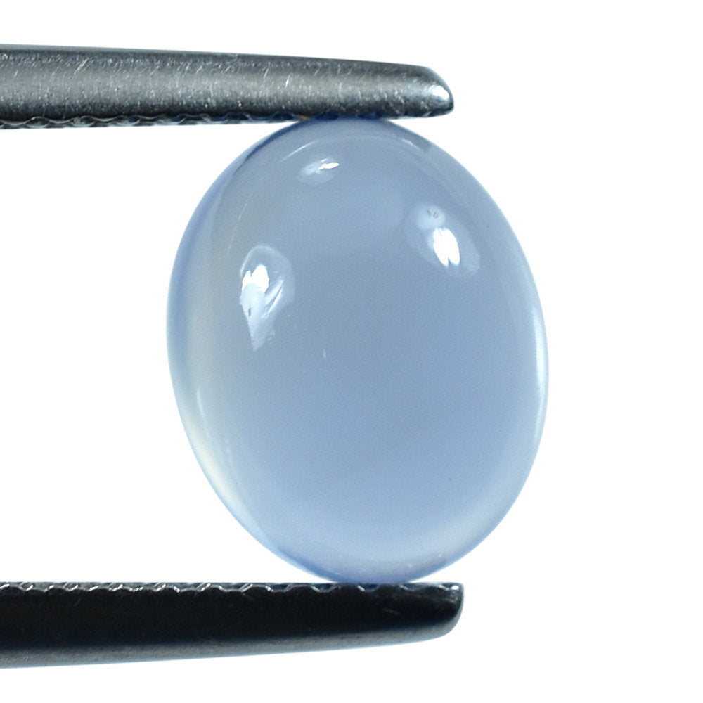 DYED BLUE CHALCEDONY OVAL CAB 9X7MM 1.94 Cts.