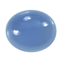 DYED BLUE CHALCEDONY OVAL CAB 12X10MM 5.05 Cts.