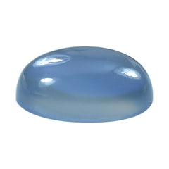 DYED BLUE CHALCEDONY OVAL CAB 16X12MM  9.38 Cts.