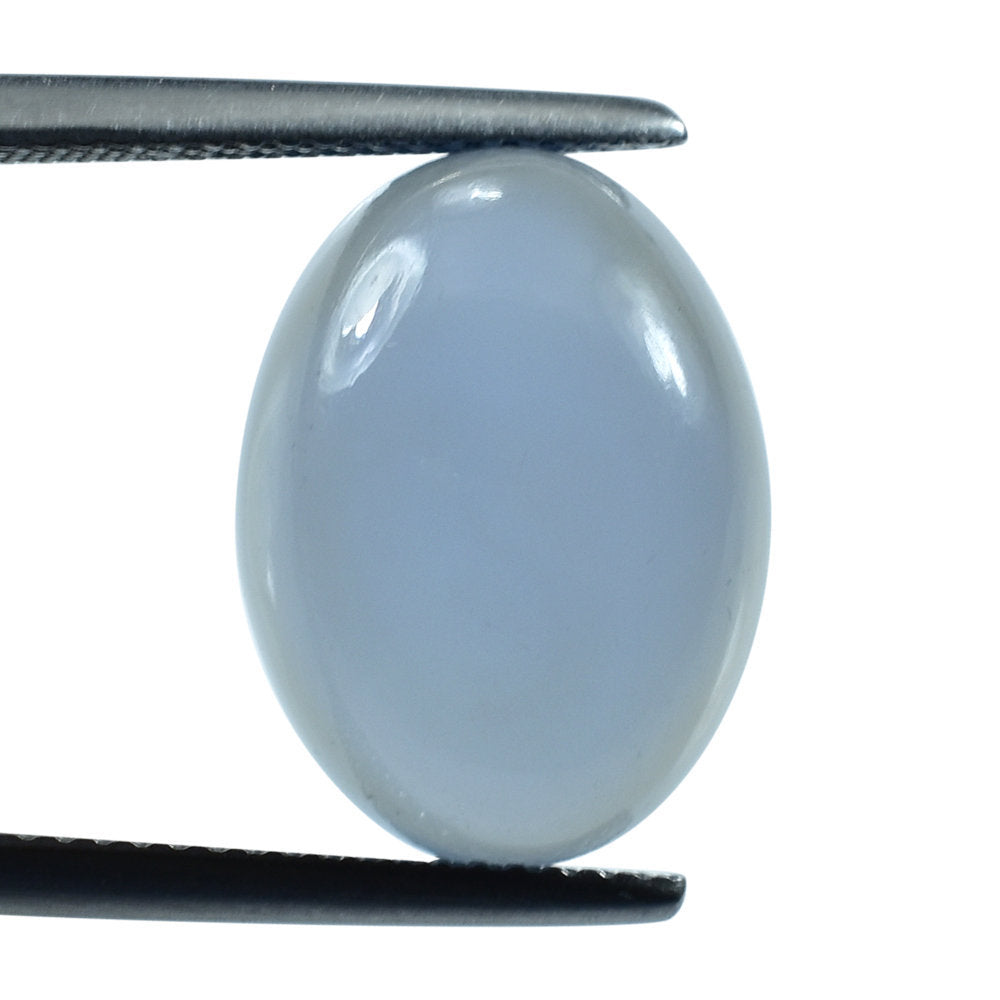 DYED BLUE CHALCEDONY OVAL CAB 16X12MM  9.38 Cts.