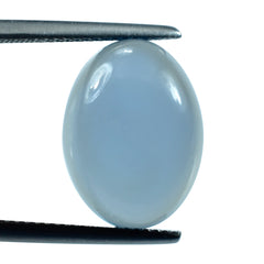 DYED BLUE CHALCEDONY OVAL CAB 16X12MM  9.38 Cts.