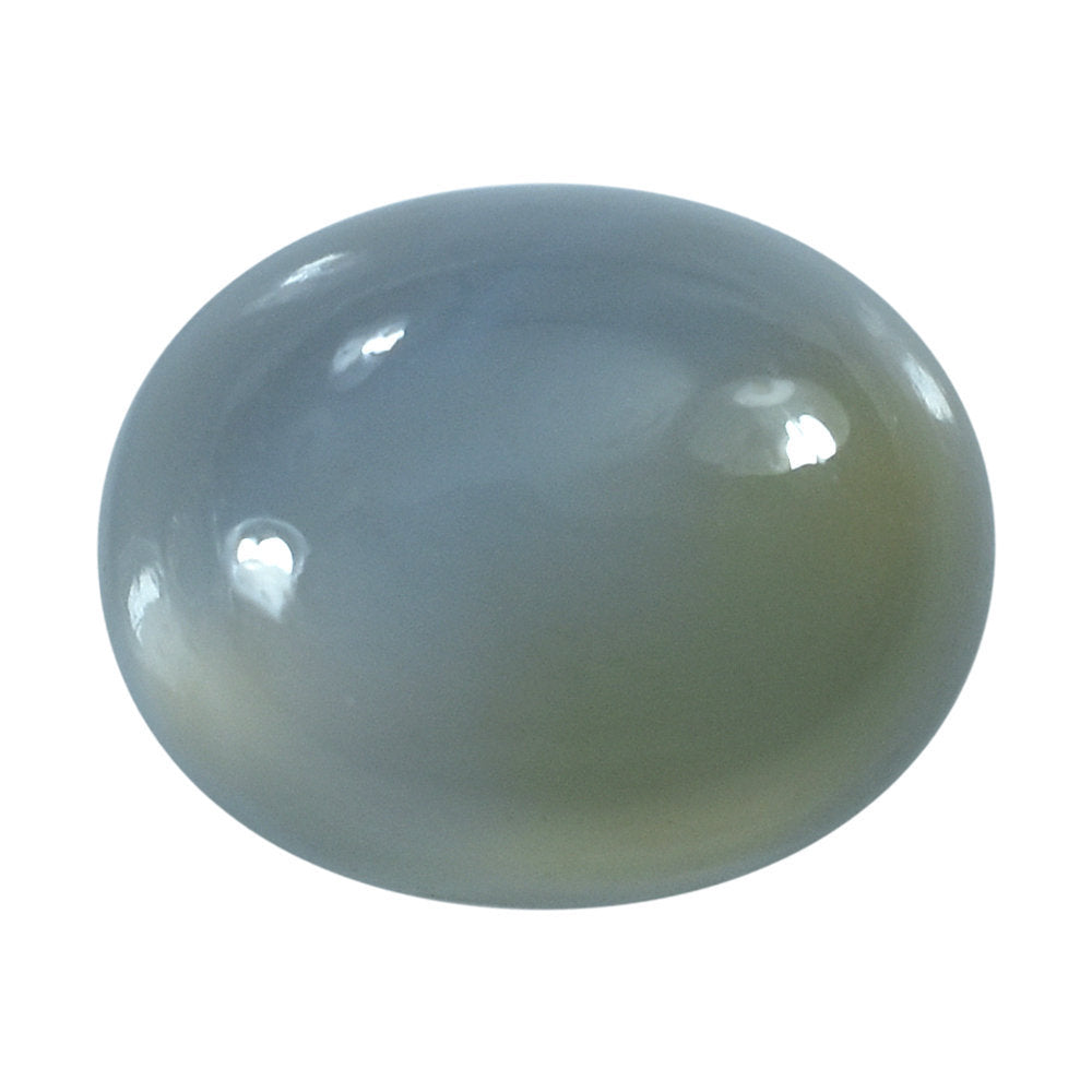 DYED BLUE CHALCEDONY OVAL CAB 10X8MM 2.68 Cts.