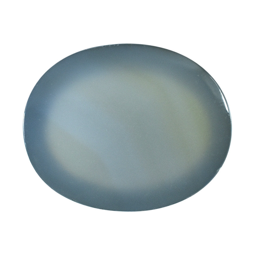 DYED BLUE CHALCEDONY OVAL CAB 10X8MM 2.68 Cts.