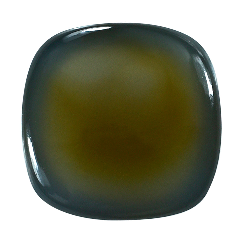 DYED BLUE CHALCEDONY CUSHION CAB 10MM 4.80 Cts.