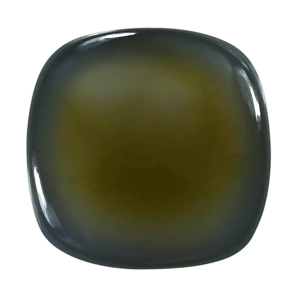 DYED BLUE CHALCEDONY CUSHION CAB 10MM 4.80 Cts.