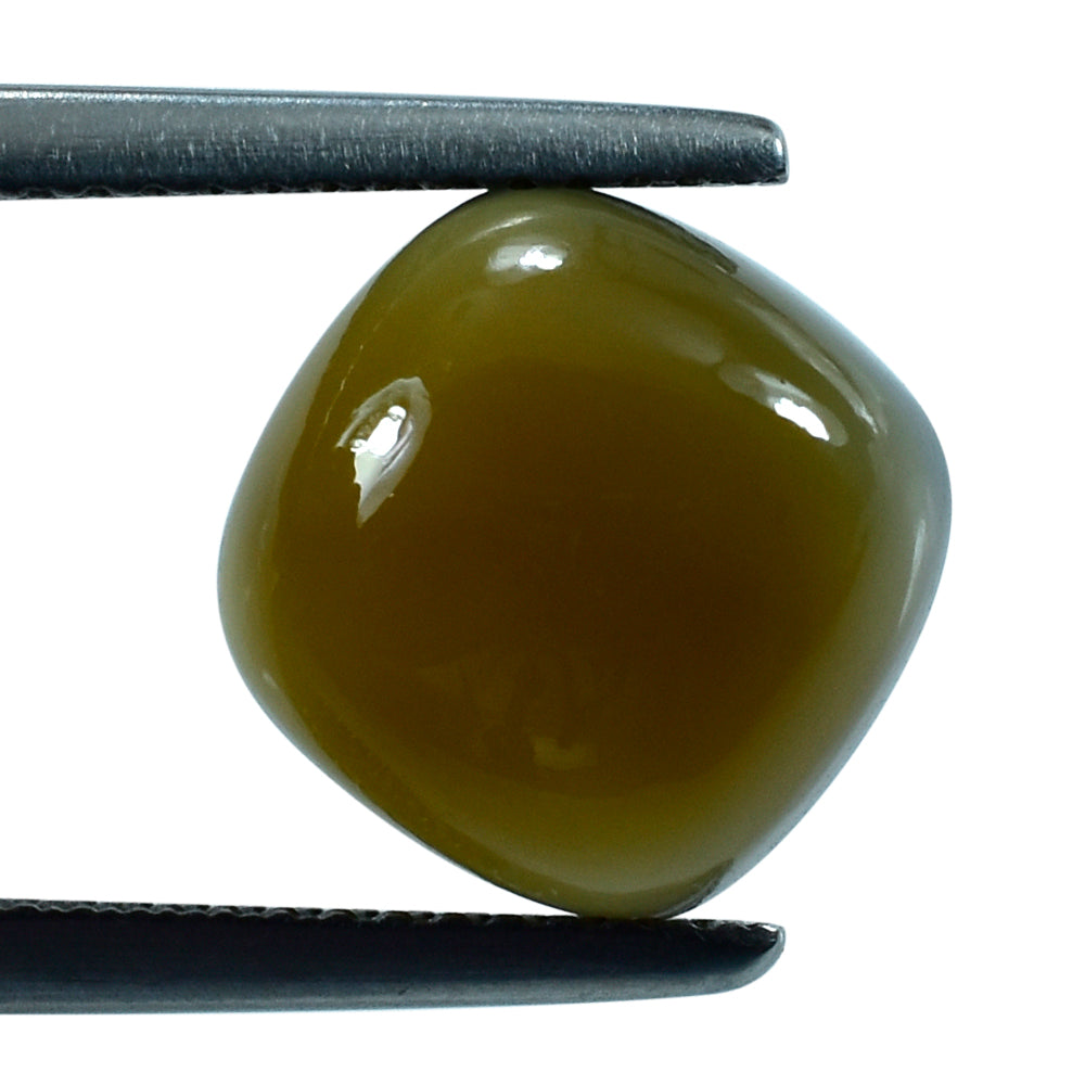 DYED BLUE CHALCEDONY CUSHION CAB 10MM 4.80 Cts.