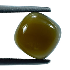 DYED BLUE CHALCEDONY CUSHION CAB 10MM 4.80 Cts.