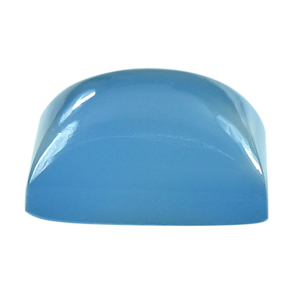 DYED BLUE CHALCEDONY SQUARE CAB 6MM 1.16 Cts.