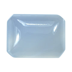 DYED BLUE CHALCEDONY OCTAGON CAB 8X6MM 1.82 Cts.