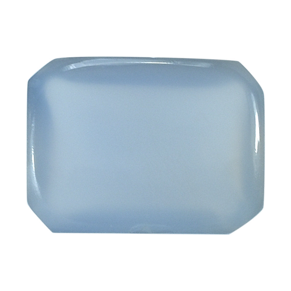 DYED BLUE CHALCEDONY OCTAGON CAB 8X6MM 1.82 Cts.