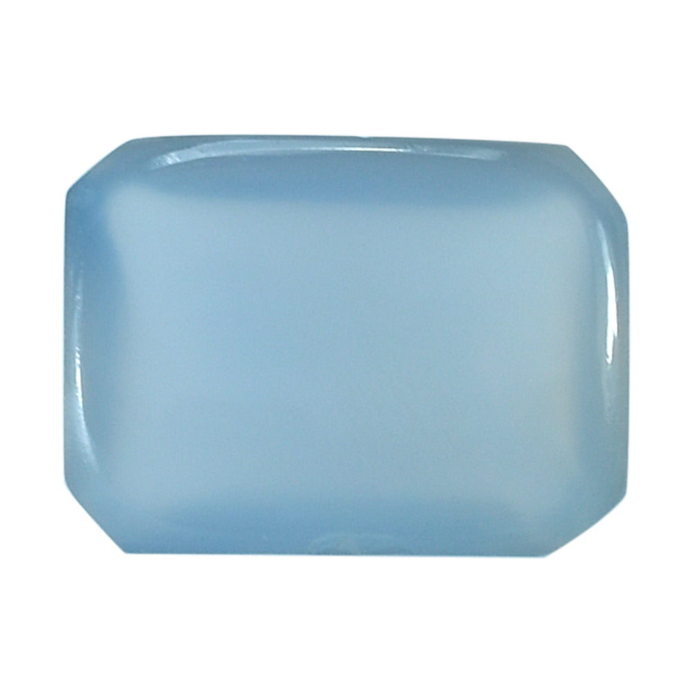 DYED BLUE CHALCEDONY OCTAGON CAB 8X6MM 1.82 Cts.