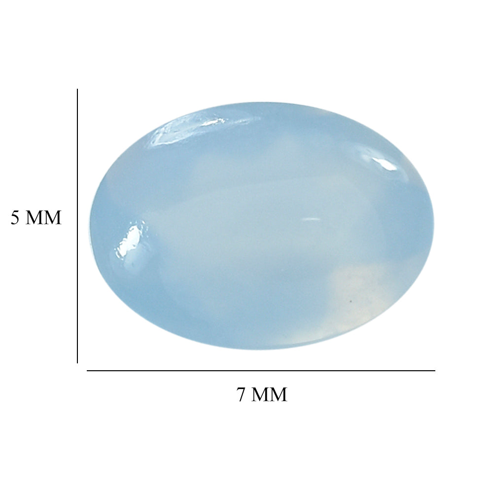 NATURAL CHALCEDONY BUFFTOP OVAL 7X5MM 0.74 Cts.