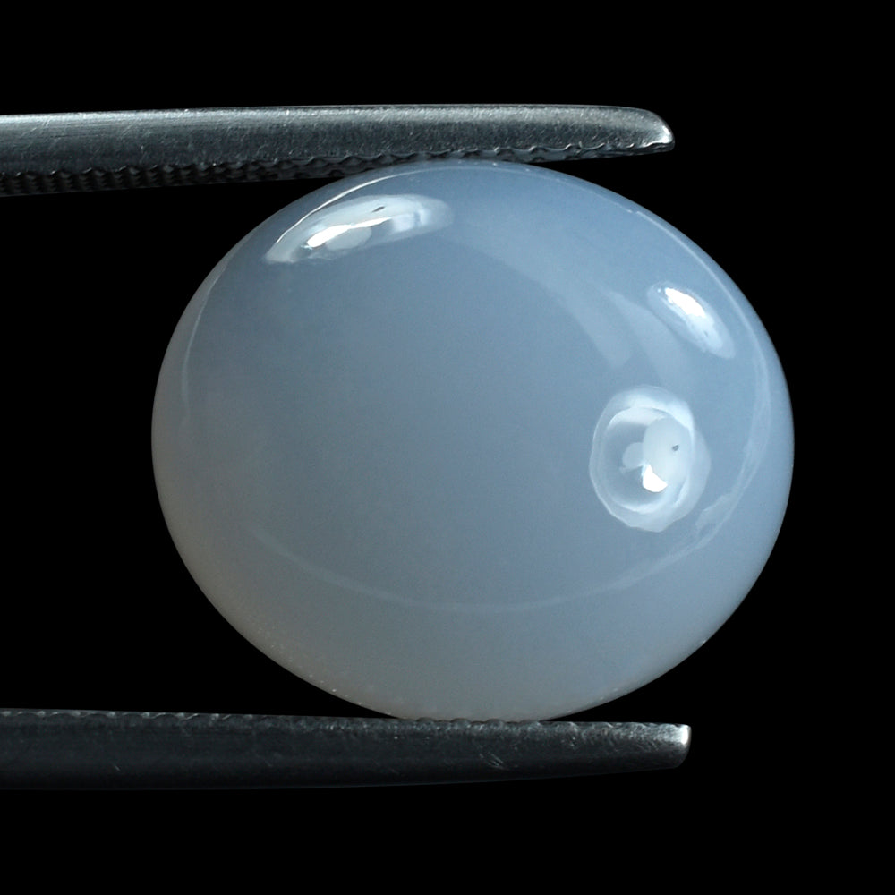 NATURAL CHALCEDONY OVAL CAB 16X14MM 12.38 Cts.