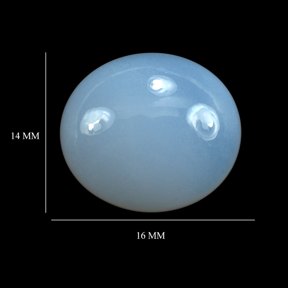 NATURAL CHALCEDONY OVAL CAB 16X14MM 12.38 Cts.