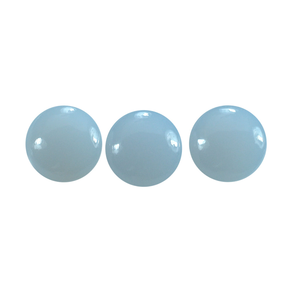 NATURAL CHALCEDONY BUFFTOP ROUND 6.50MM 0.96 Cts.