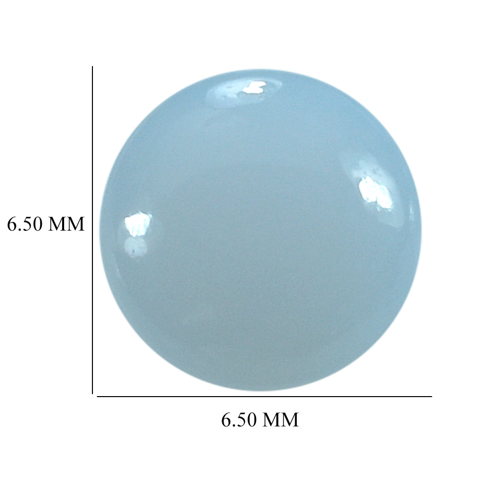 NATURAL CHALCEDONY BUFFTOP ROUND 6.50MM 0.96 Cts.