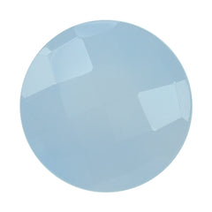 NATURAL CHALCEDONY CHECKER CUT ROUND 10.00MM 3.13 Cts.