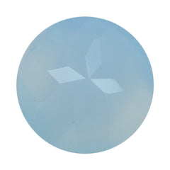 NATURAL CHALCEDONY CHECKER CUT ROUND 10.00MM 3.13 Cts.