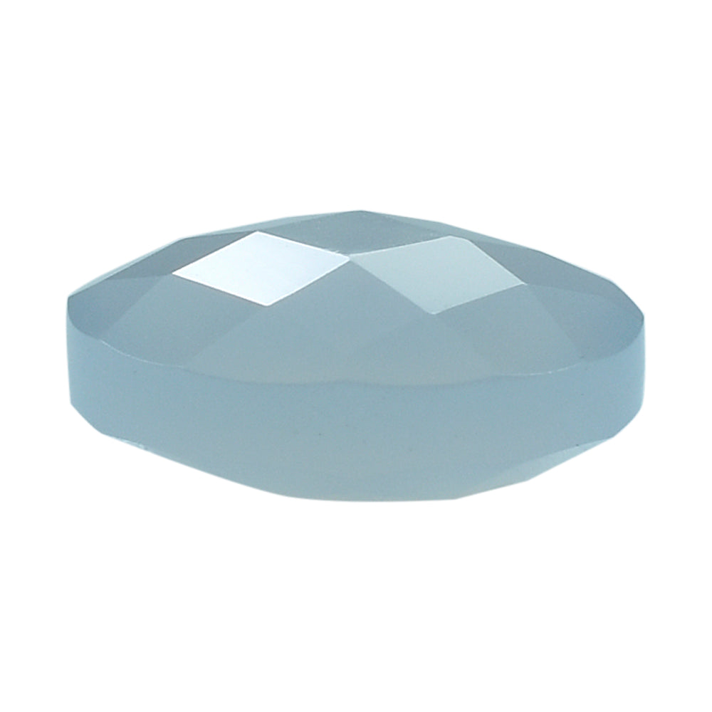 NATURAL CHALCEDONY BRIOLETTE OVAL (HALF DRILL) 12X10MM 4.75 Cts.