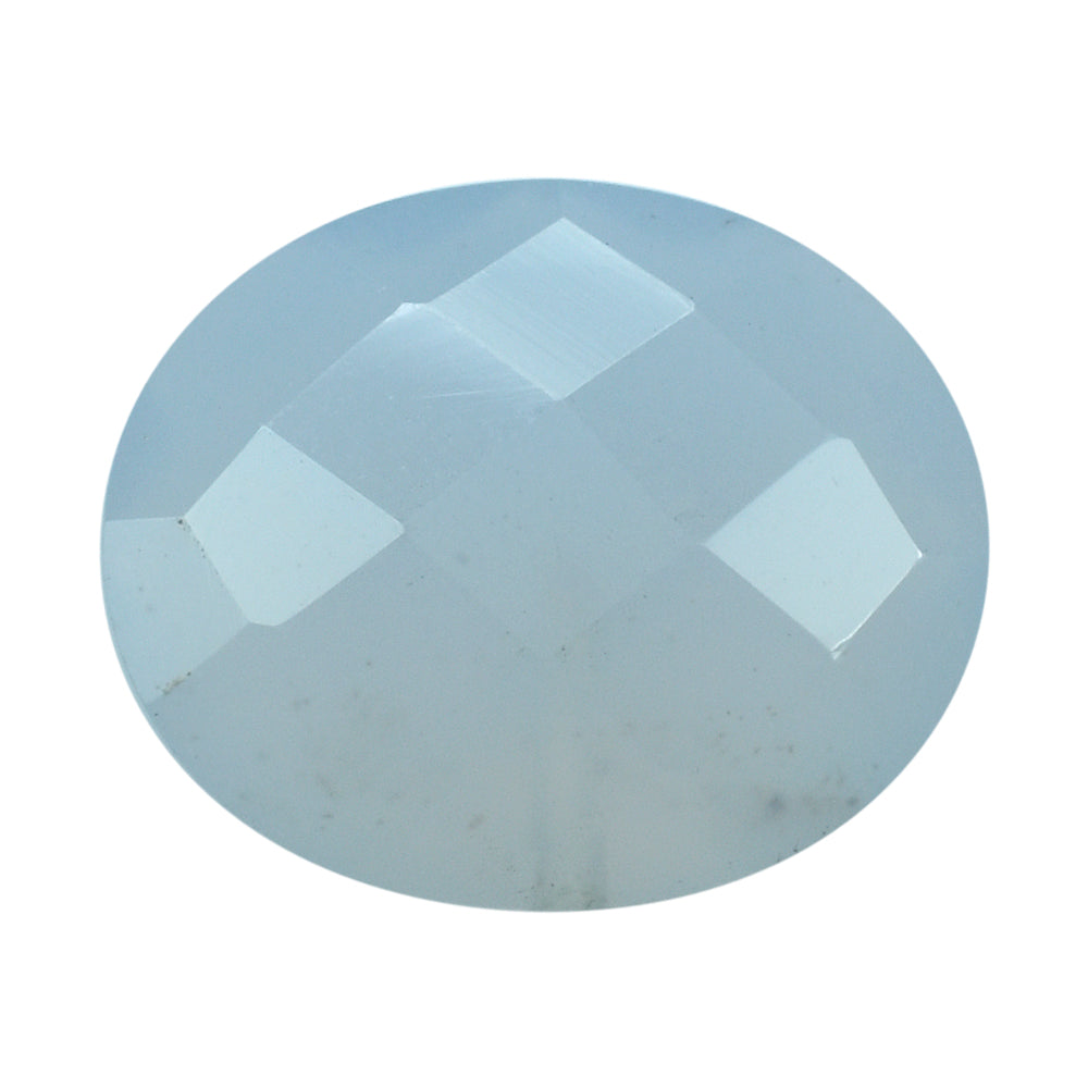 NATURAL CHALCEDONY BRIOLETTE OVAL (HALF DRILL) 12X10MM 4.75 Cts.