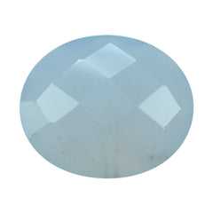 NATURAL CHALCEDONY BRIOLETTE OVAL (HALF DRILL) 12X10MM 4.75 Cts.