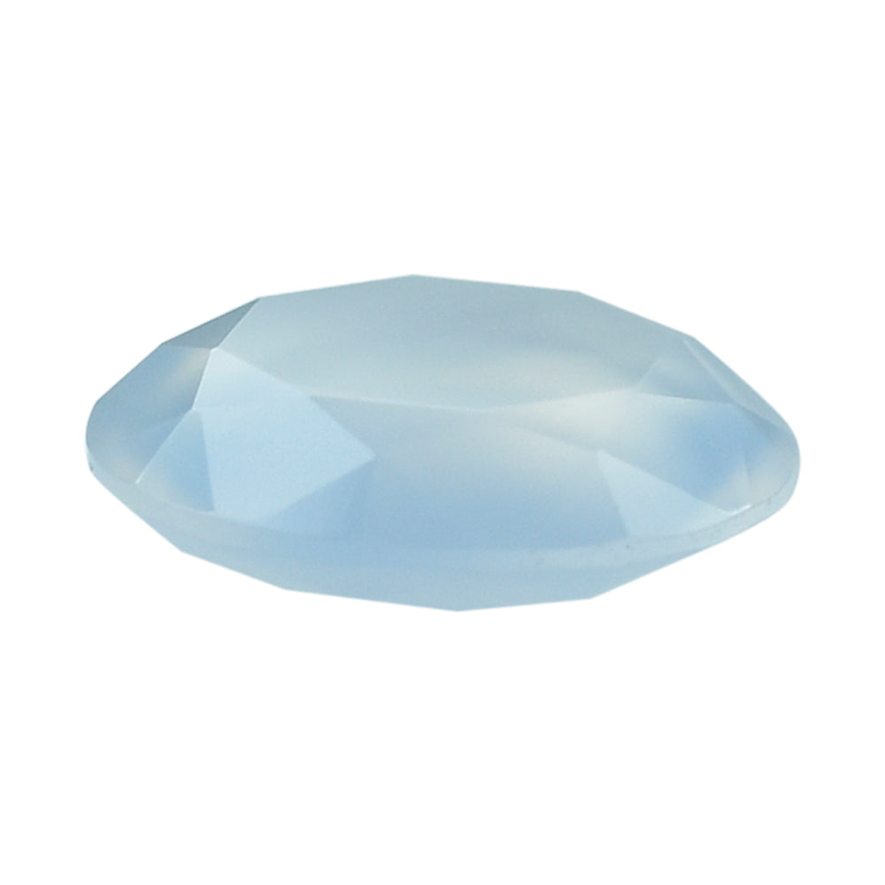 NATURAL CHALCEDONY BOTH SIDE TABLE CUT ROUND 8.00MM 1.12 Cts.