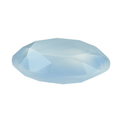 NATURAL CHALCEDONY BOTH SIDE TABLE CUT ROUND 8.00MM 1.12 Cts.
