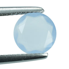 NATURAL CHALCEDONY BOTH SIDE TABLE CUT ROUND 8.00MM 1.12 Cts.