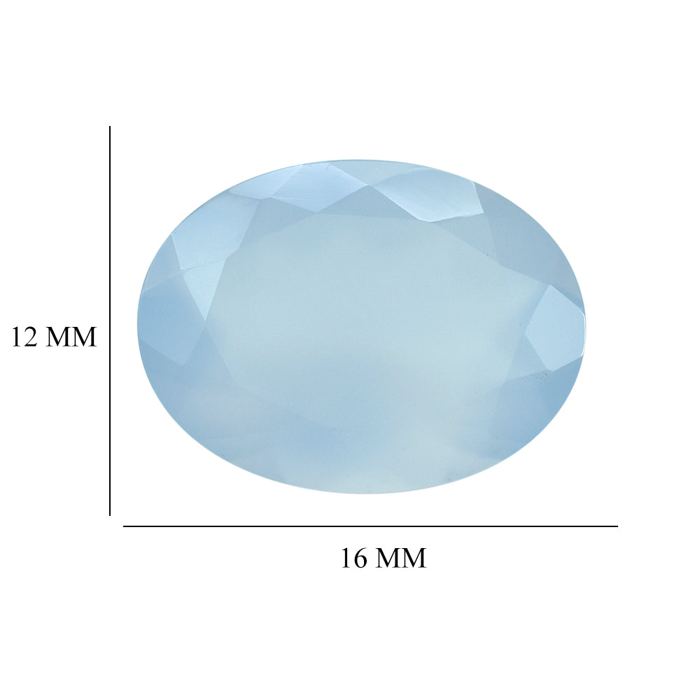 NATURAL CHALCEDONY CUT OVAL 16X12MM 6.53 Cts.