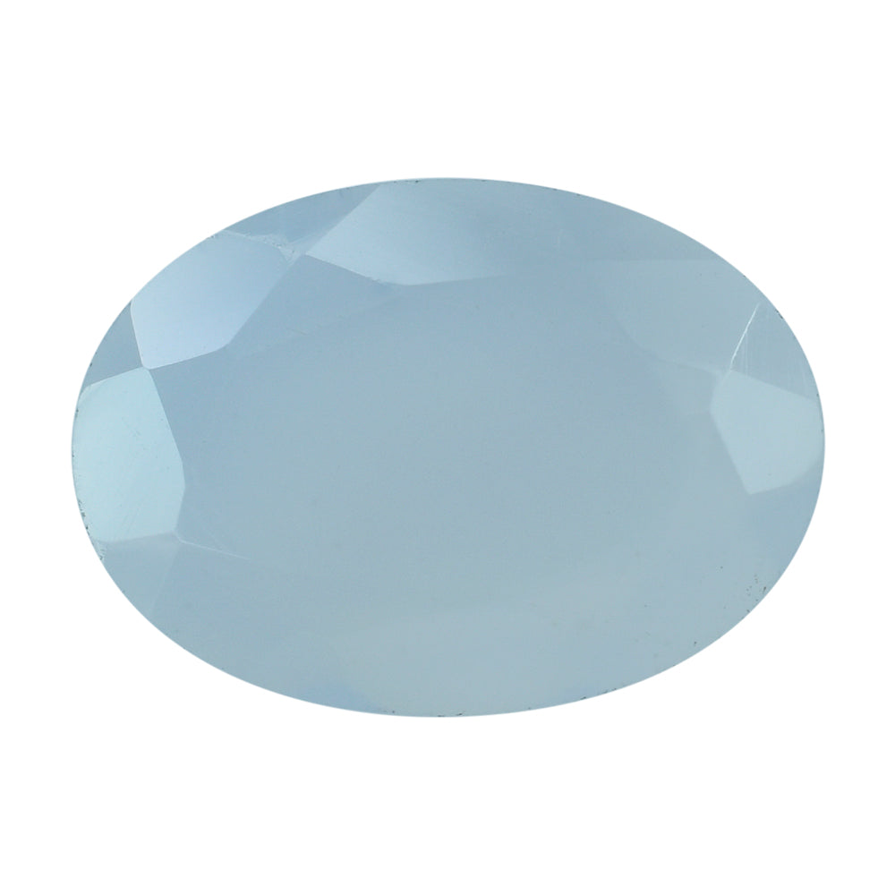 NATURAL CHALCEDONY BOTH SIDE TABLE CUT OVAL 14X10MM 2.83 Cts.