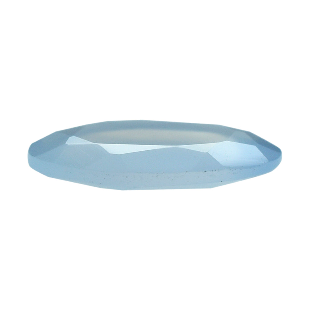 NATURAL CHALCEDONY BOTH SIDE TABLE CUT OVAL 14X10MM 2.83 Cts.