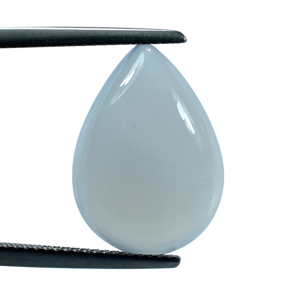 NATURAL CHALCEDONY PEAR CAB 18X13MM 9.27 Cts.