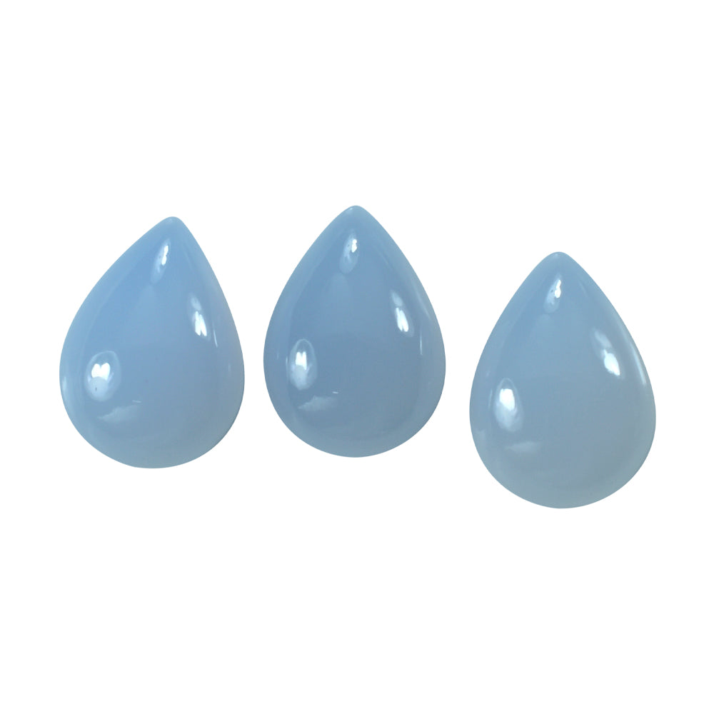 NATURAL CHALCEDONY PEAR CAB 18X13MM 9.27 Cts.